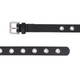 Eyelet Grommet Studded Waist Belt 25mm Wide PU Leather Waistband With Adjustable Alloy Buckle For Ladies Jean Trouser Girls Dresses Casual & Formal Wear - Large- (34" - 38")